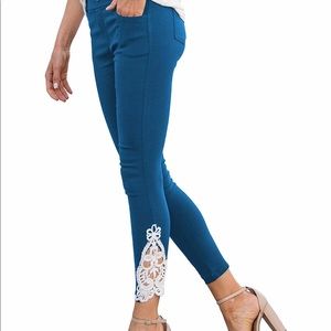 Amaryllis jeggings crochet ankle-blue
